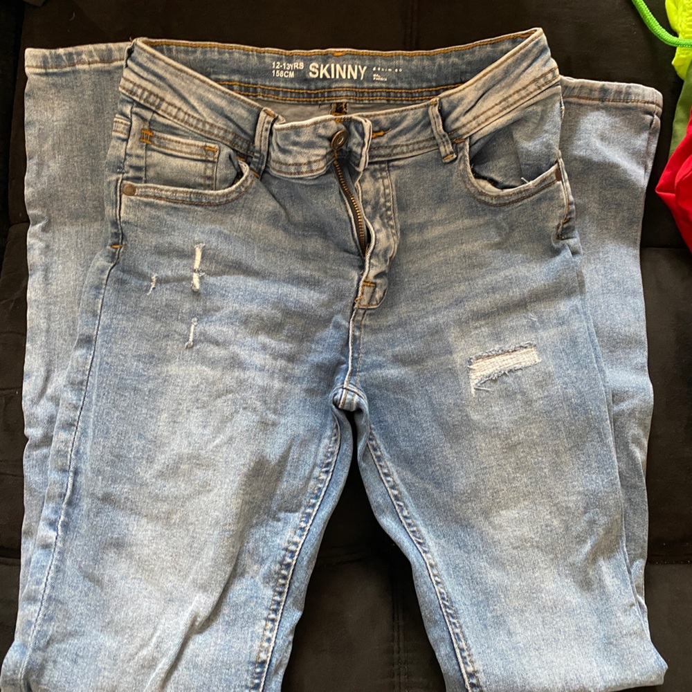 Kids Blue Skinny Jeans